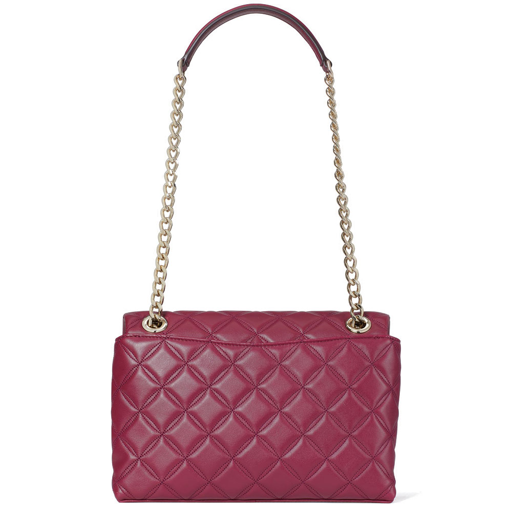 Kate Spade Crossbody Bag Natalia Medium Flap Shoulder Bag Blackberry Magenta Purple Red # WKRU7076D3