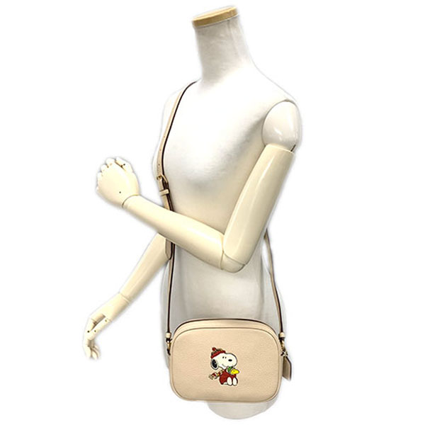 Coach Crossbody Bag Coach X Peanuts Mini Jamie Camera Bag With Snoopy Cuddle Motif Ivory # CF249D1