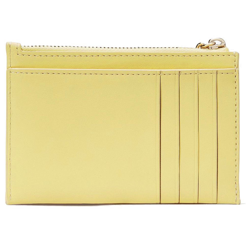 Kate Spade Carey Smooth Quilted Small Card Holder Butter Yellow # KG426