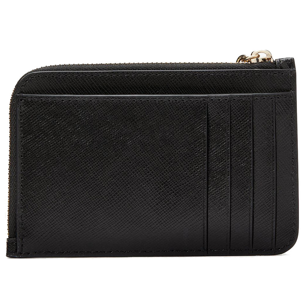 Kate Spade Madison Saffiano Medium L-Zip Card Holder Black # KG613