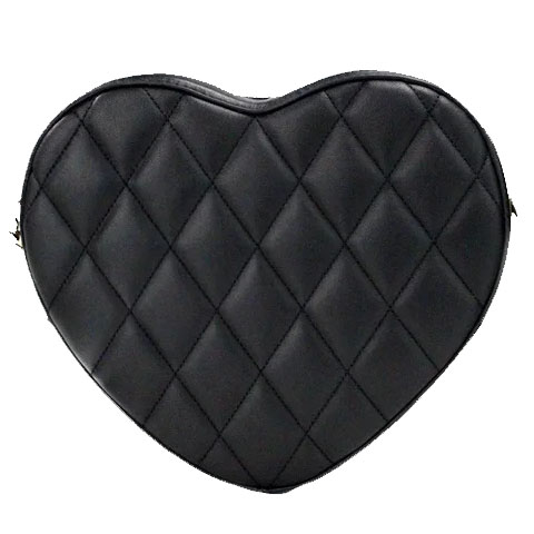 Kate Spade Love Shack Quilted Heart Crossbody Bag Black # KA782