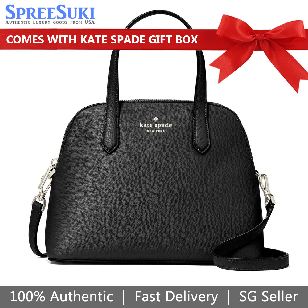 Kate Spade Schuyler Medium Dome Satchel Crossbody Bag Sling Black # K8701