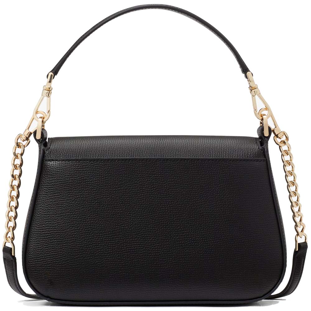 Kate Spade Crossbody Bag Sling Shoulder Bag Phoebe Refined Grain Leather Flap Black # KF554