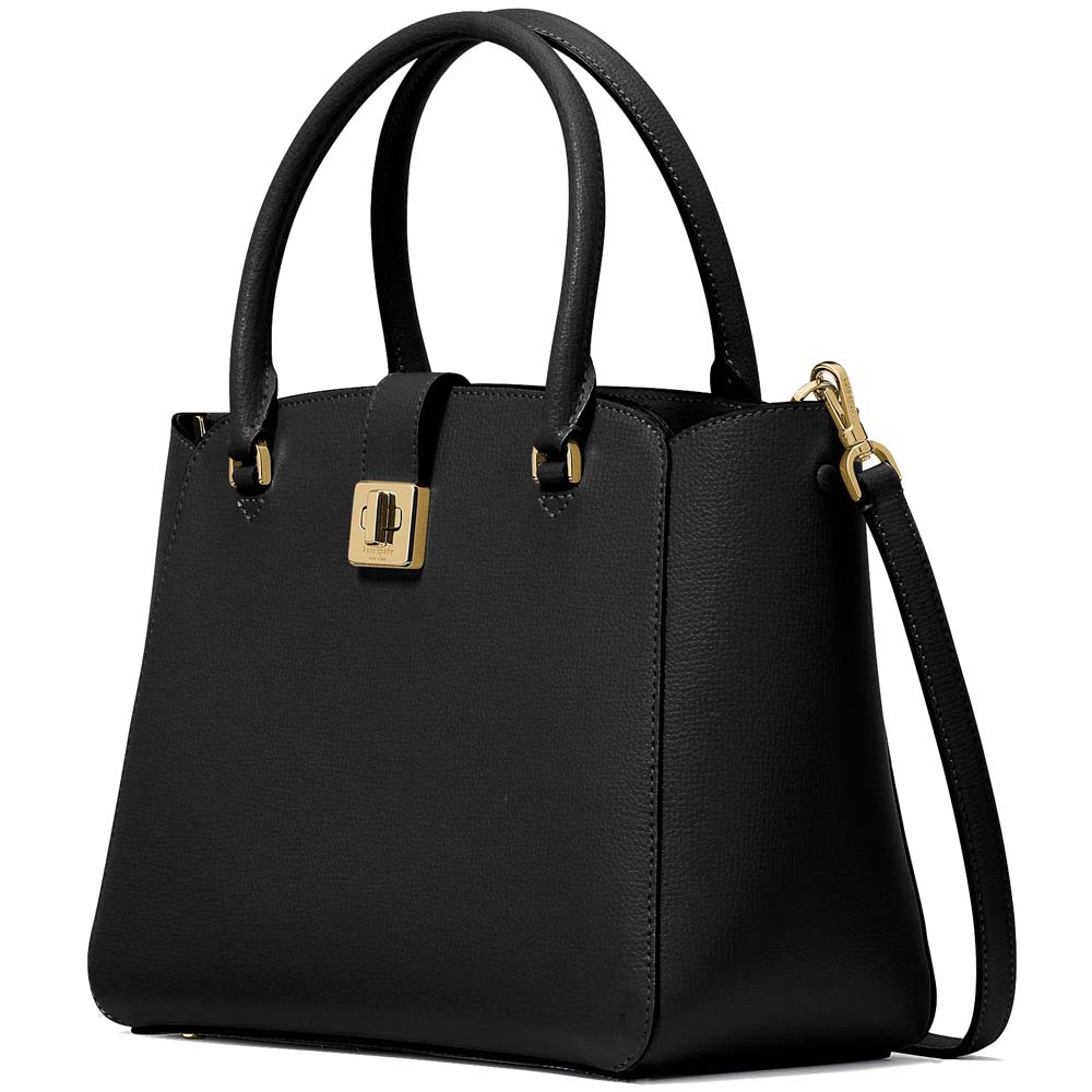 Kate Spade Crossbody Bag Sling Refined Grain Leather Satchel Black # KF555