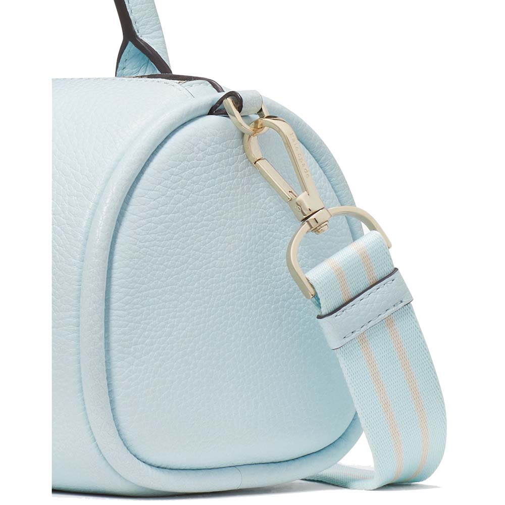 Kate Spade Pebbled Leather Small Duffle Crossbody Bag Sling Crisp Sky Blue # KG218