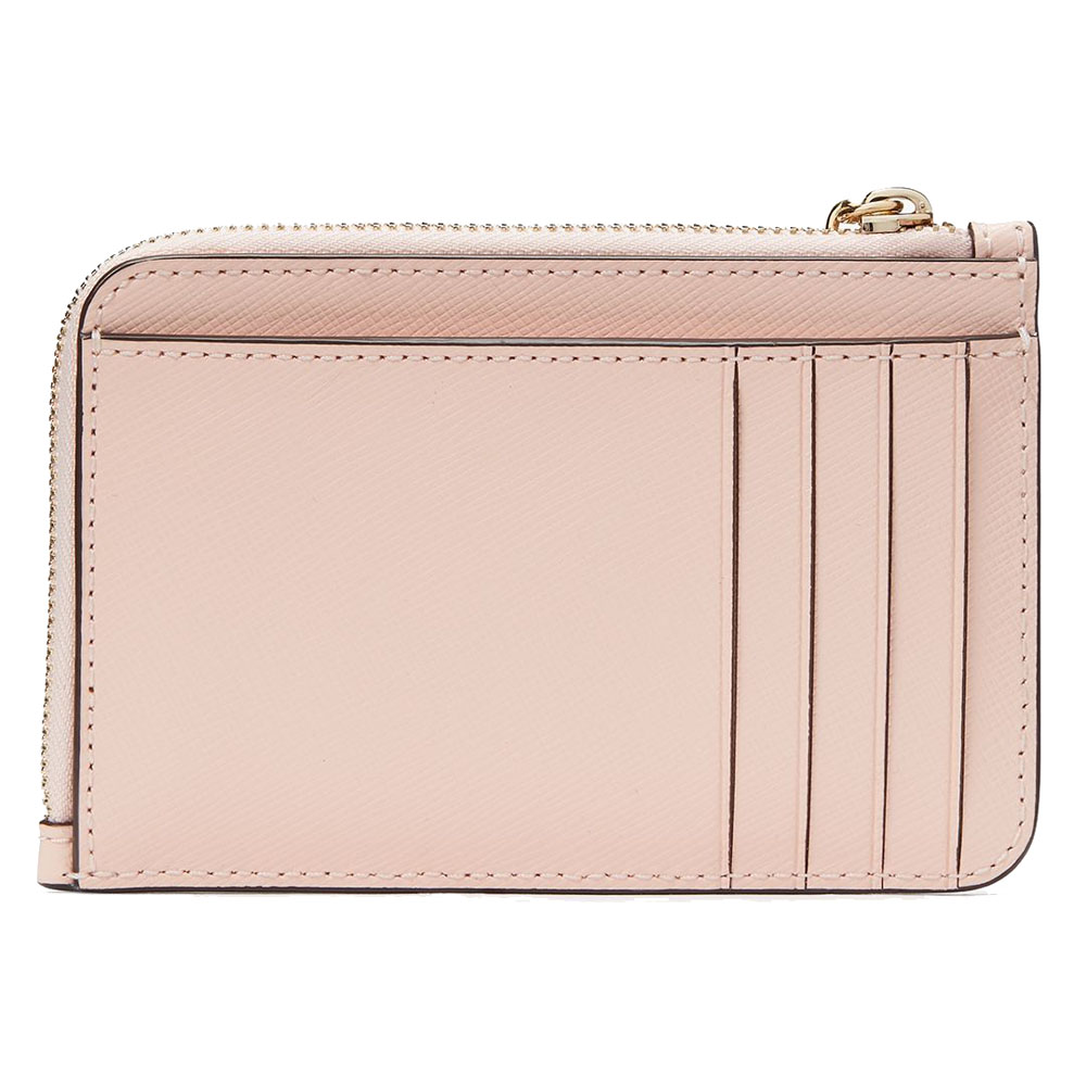 Kate Spade Madison Saffiano Medium L Zip Card Holder Conch Pink # KG613