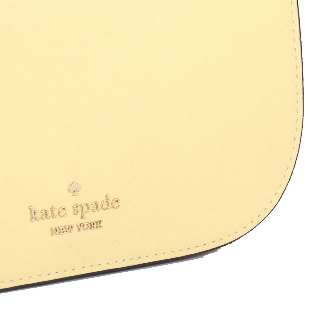 Kate Spade Saffiano Saddle Crossbody Bag Sling Butter Yellow # KC438