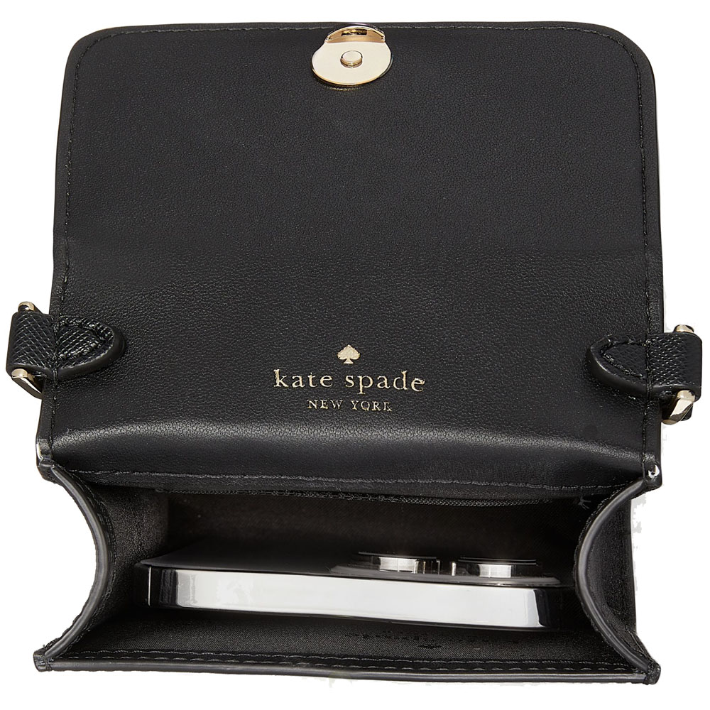 Kate Spade Glimmer North South Phone Crossbody Black # KE452