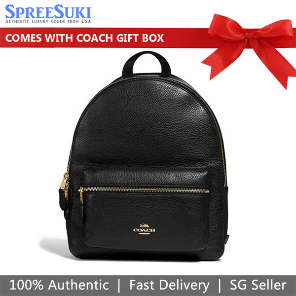Coach Medium Charlie Backpack Leather Black # F30550D1