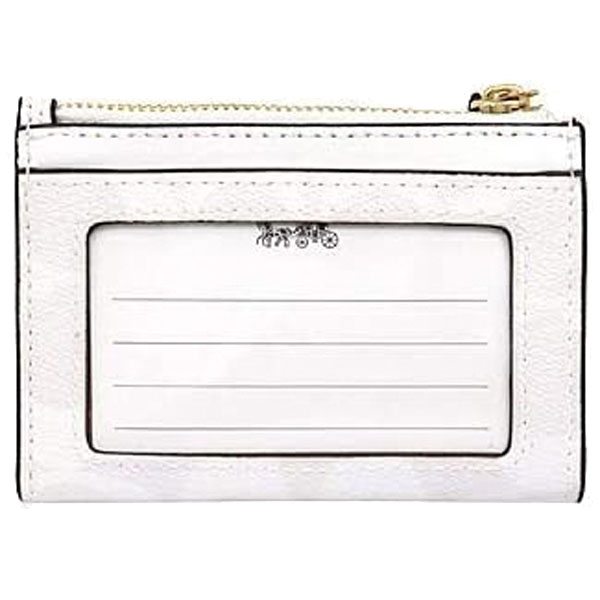 Coach Mini Skinny Id Case In Signature Canvas Chalk Off White Glacier White # 88208