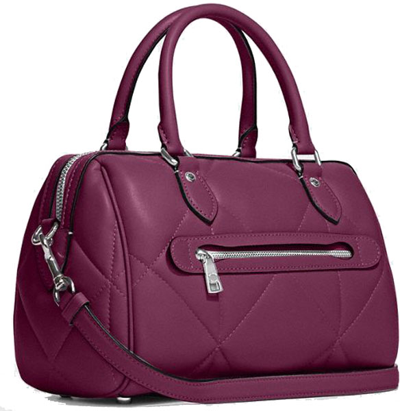 Coach Crossbody Bag Sling Rowan Quilted Deep Berry Deep Berry Magenta Purple # CJ610