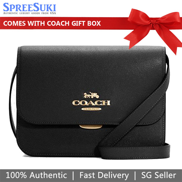 Coach Brynn Flap Crossbody Bag Sling Black # C5632D1