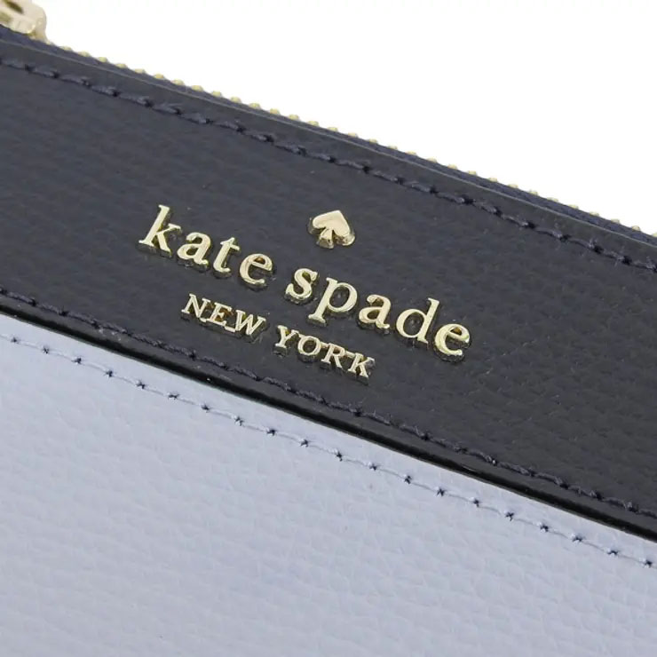 Kate Spade Md L-Zip Card Holder Pale Hydra Blue # K9132D1