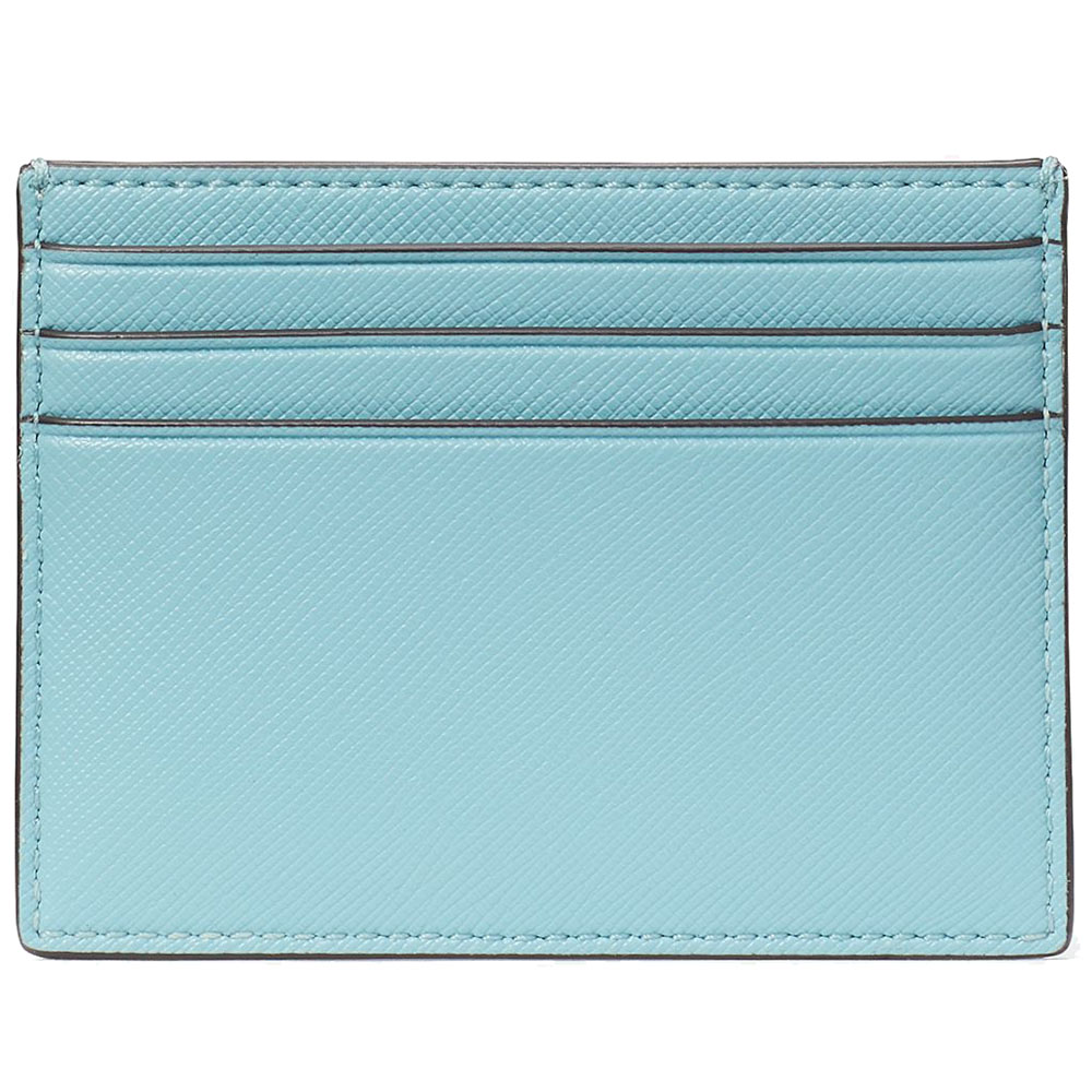 Kate Spade Schuyler Small Slim Card Holder Saffiano Smoky Blue # KE703