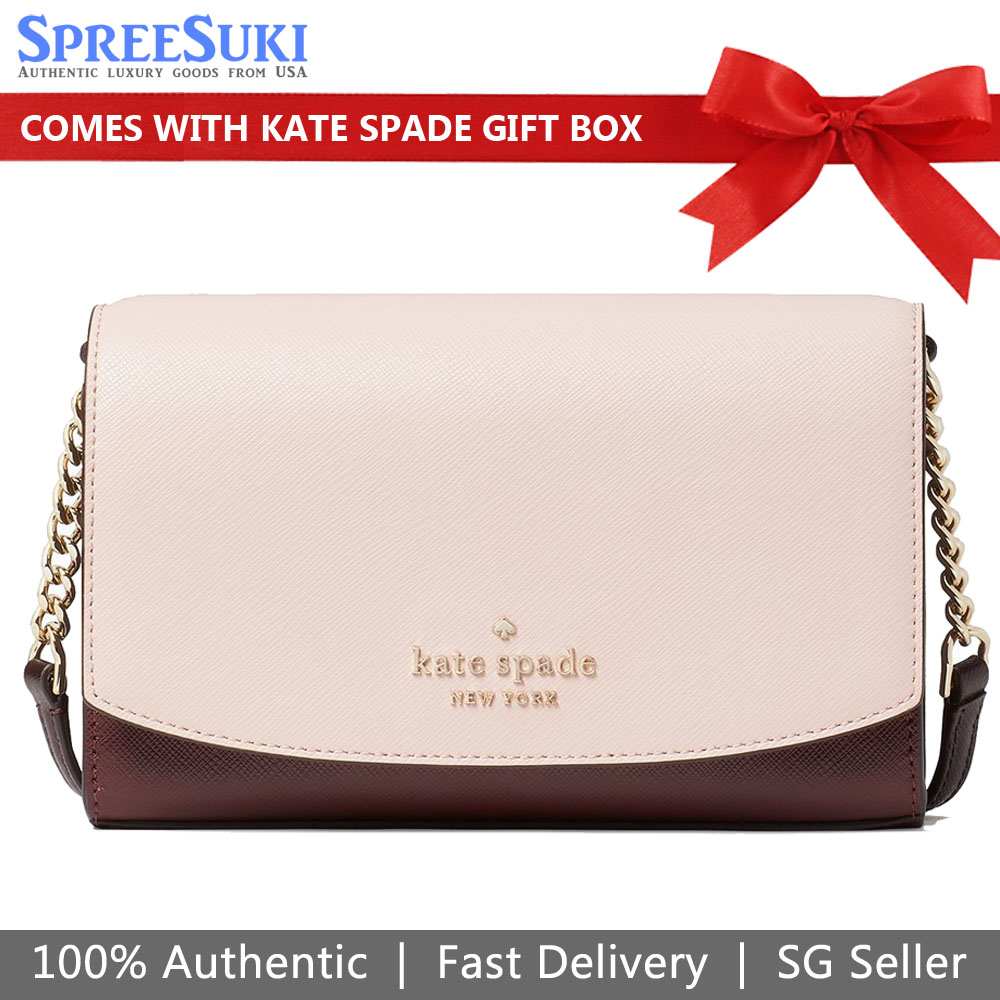 Kate Spade Small Flap Crossbody Rose Smoke # WLR00635D1