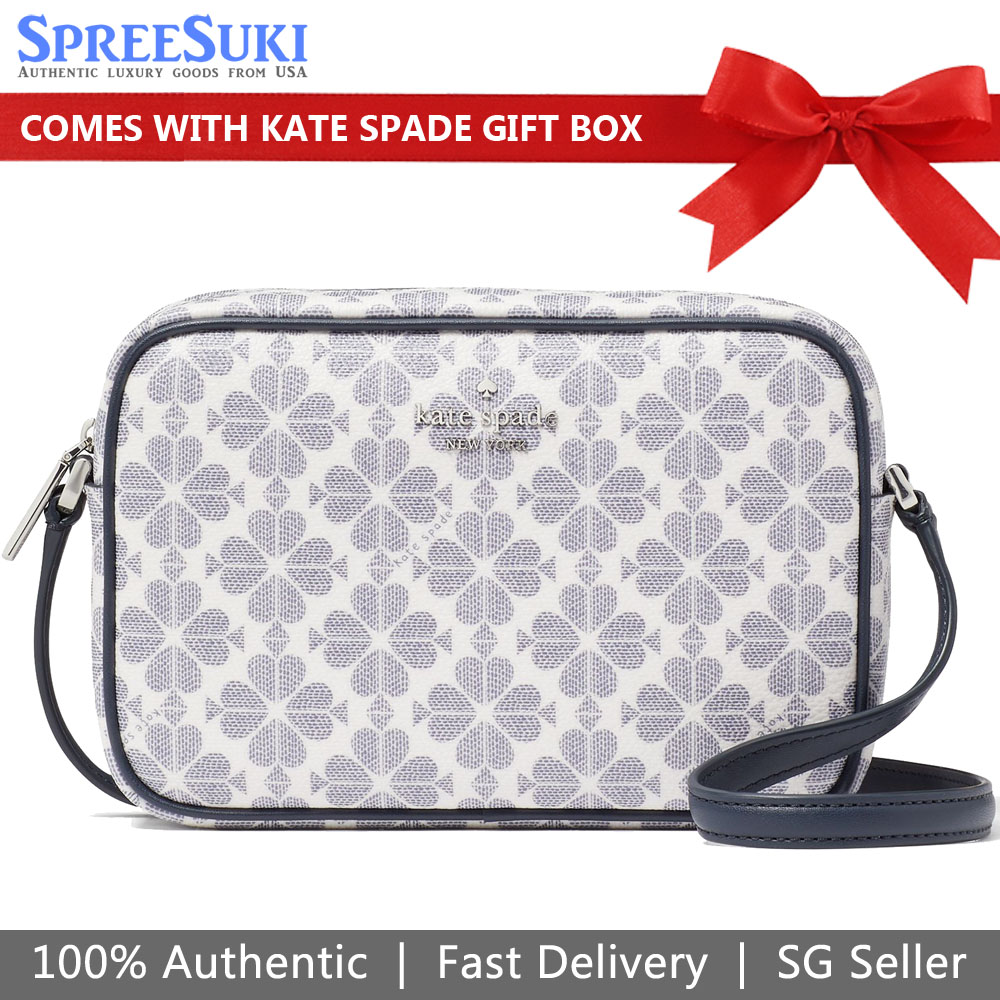 Kate Spade Crossbody Bag Sling Spade Flower Pvc Mini Camera Bag Navy # KG489