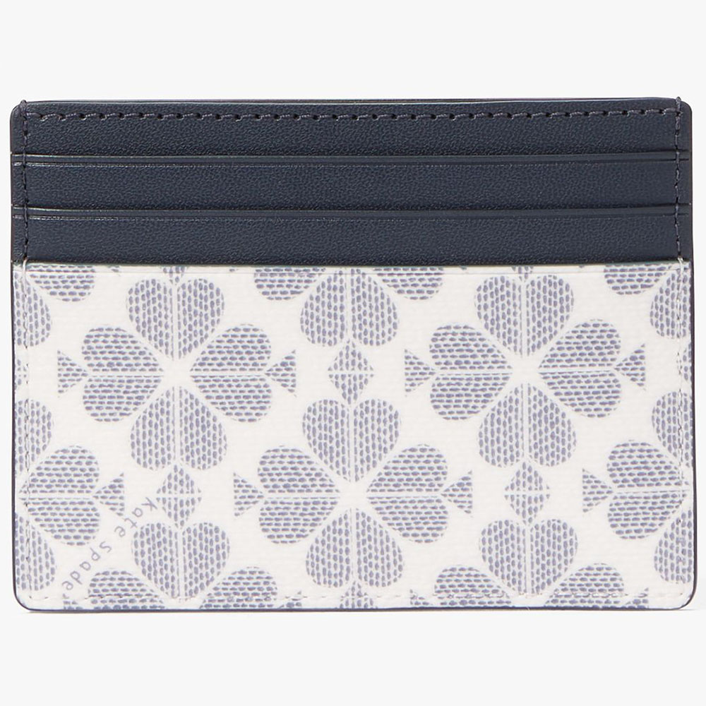 Kate Spade Signature Spade Flower Small Slim Card Holder Navy # KG492