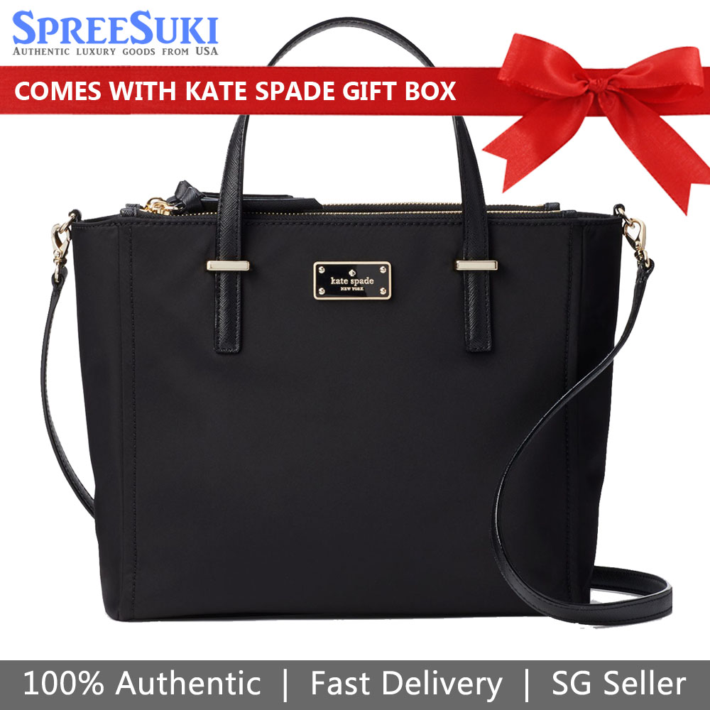 Kate Spade Crossbody Bag With Gift Bag Wilson Road Alyse Satchel Black # WKRU4715D1