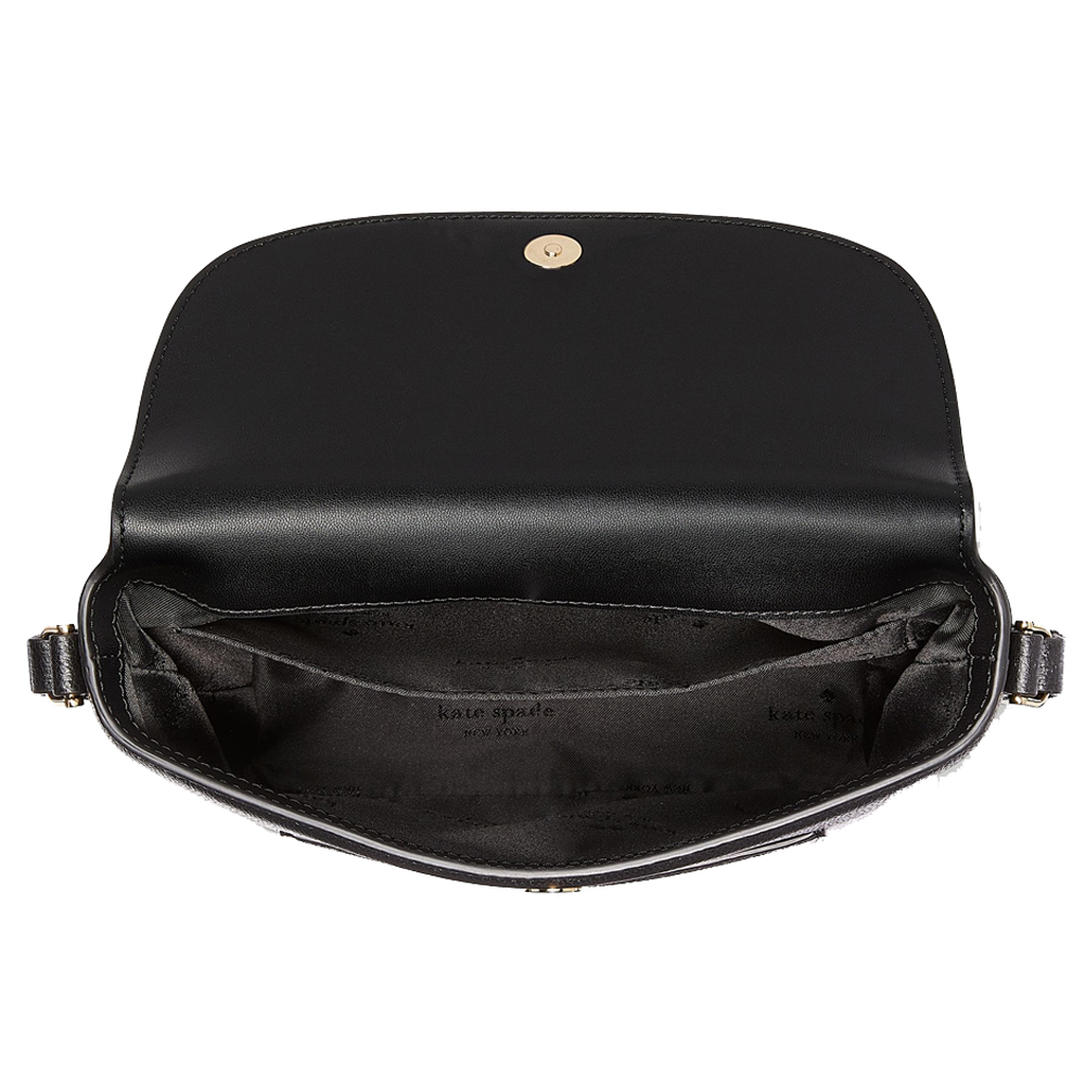 Kate Spade Crossbody Bag Sling Pebbled Leather Elsie Black # KE390D2