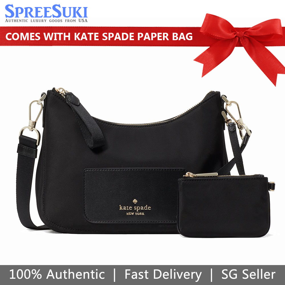 Kate Spade Chelsea Nylon Crossbody Bag Black # KC528D1