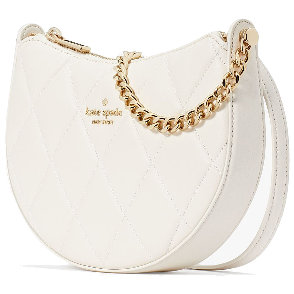 Kate Spade Crossbody Bag Carey Zip Top Crossbody Parchment Off White # KC495D1