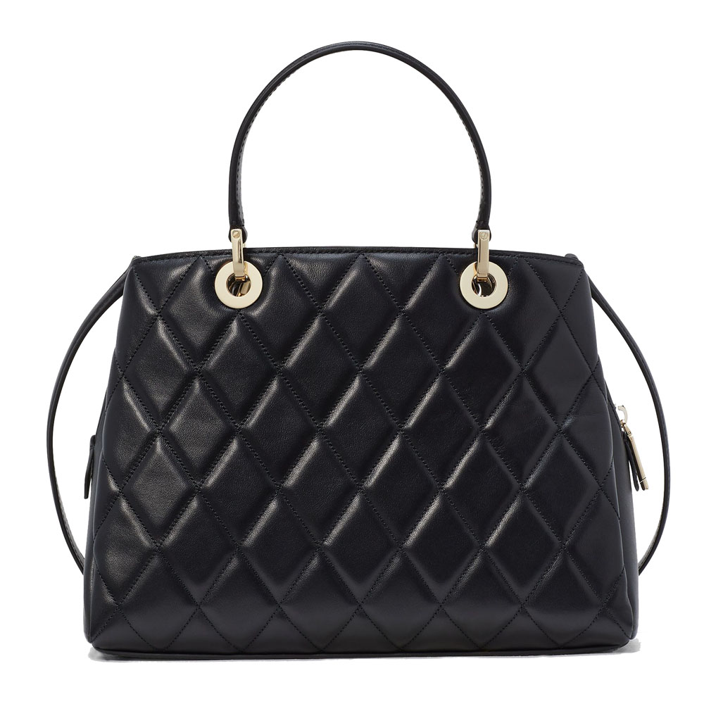 Kate Spade Crossbody Bag Sling Carey Smooth Quilted Sullivan Satchel Black # KH227