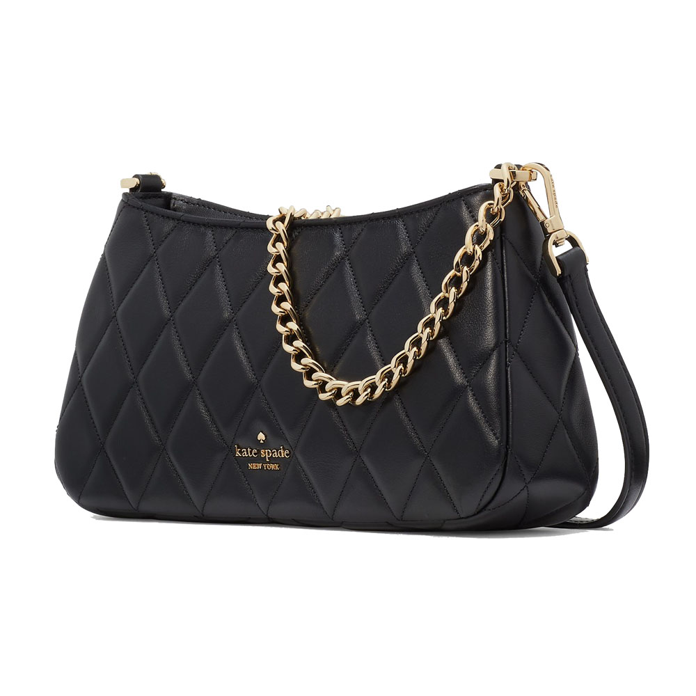 Kate Spade Smooth Quilted Convertible Crossbody Black # KH428