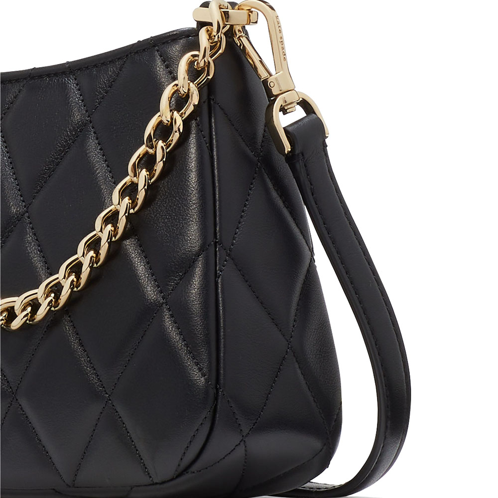 Kate Spade Smooth Quilted Convertible Crossbody Black # KH428