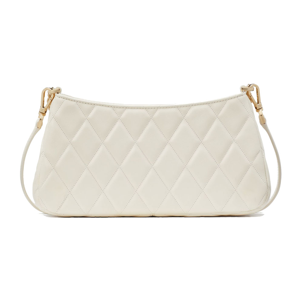 Kate Spade Carey Smooth Quilted Convertible Crossbody Meringue # KH428