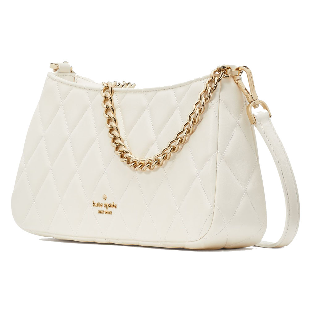 Kate Spade Carey Smooth Quilted Convertible Crossbody Meringue # KH428