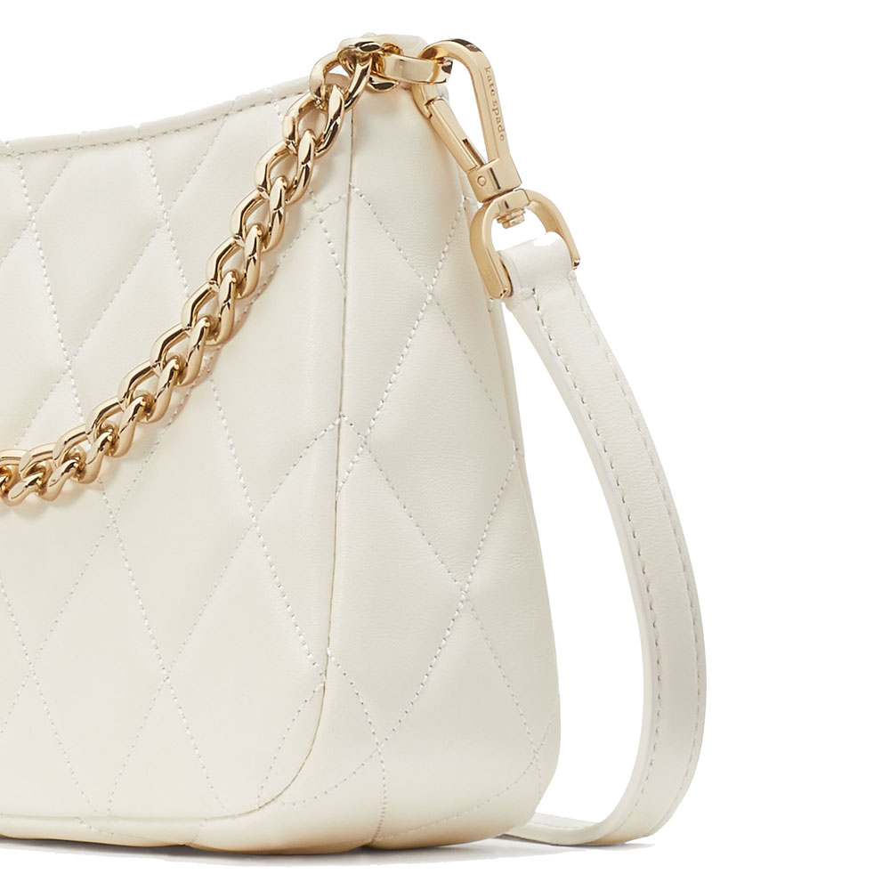 Kate Spade Carey Smooth Quilted Convertible Crossbody Meringue # KH428