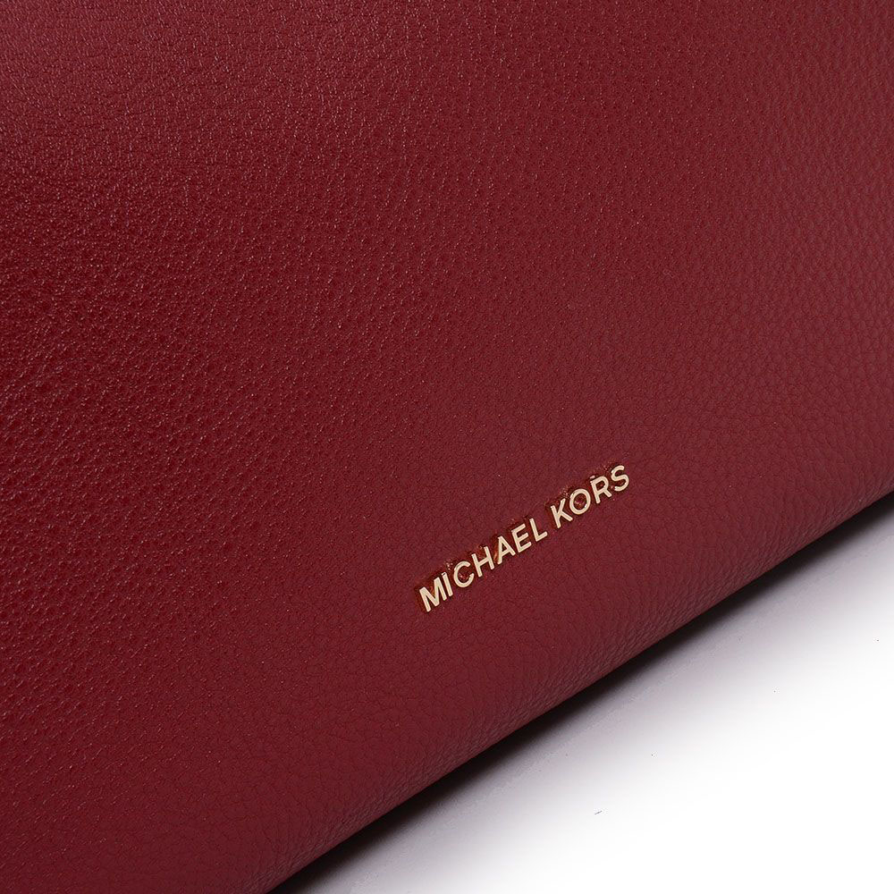 Michael Kors Raven Large Shoulder Tote Oxblood # 30H6GRXE3L