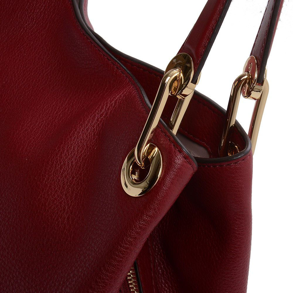 Michael Kors Raven Large Shoulder Tote Oxblood # 30H6GRXE3L