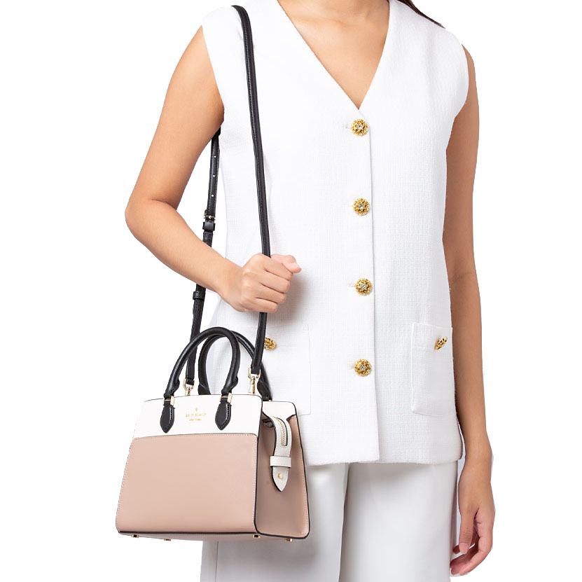 Kate Spade Madison Colorblock Saffiano Leather Toasted Hazelnut # KC621