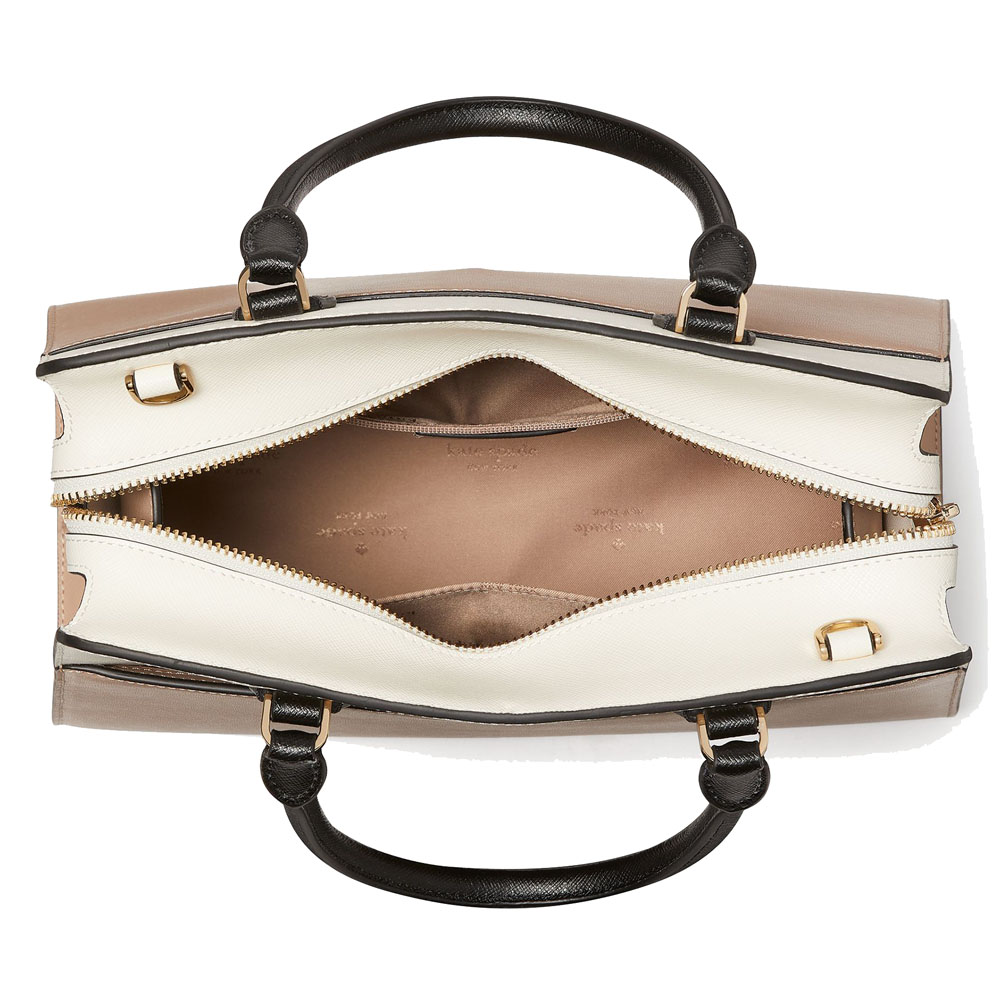 Kate Spade Madison Colorblock Saffiano Leather Toasted Hazelnut # KC621