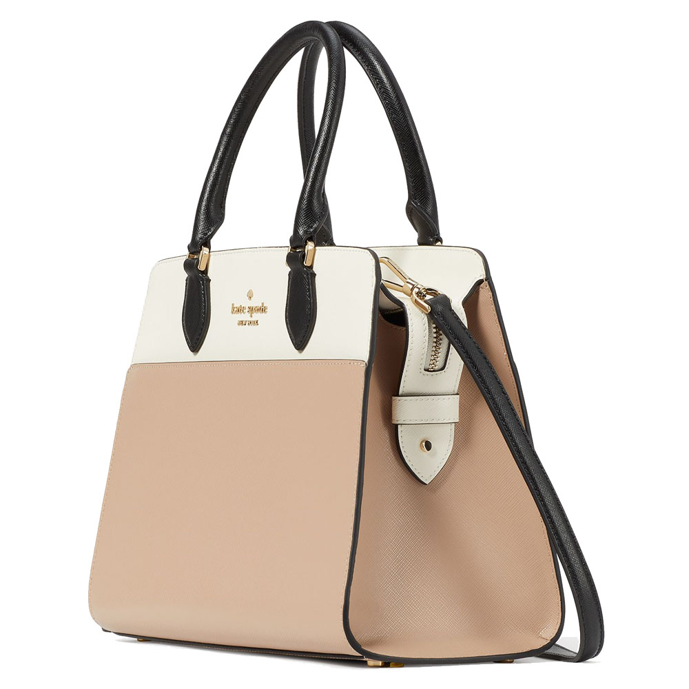 Kate Spade Madison Colorblock Saffiano Leather Toasted Hazelnut # KC621