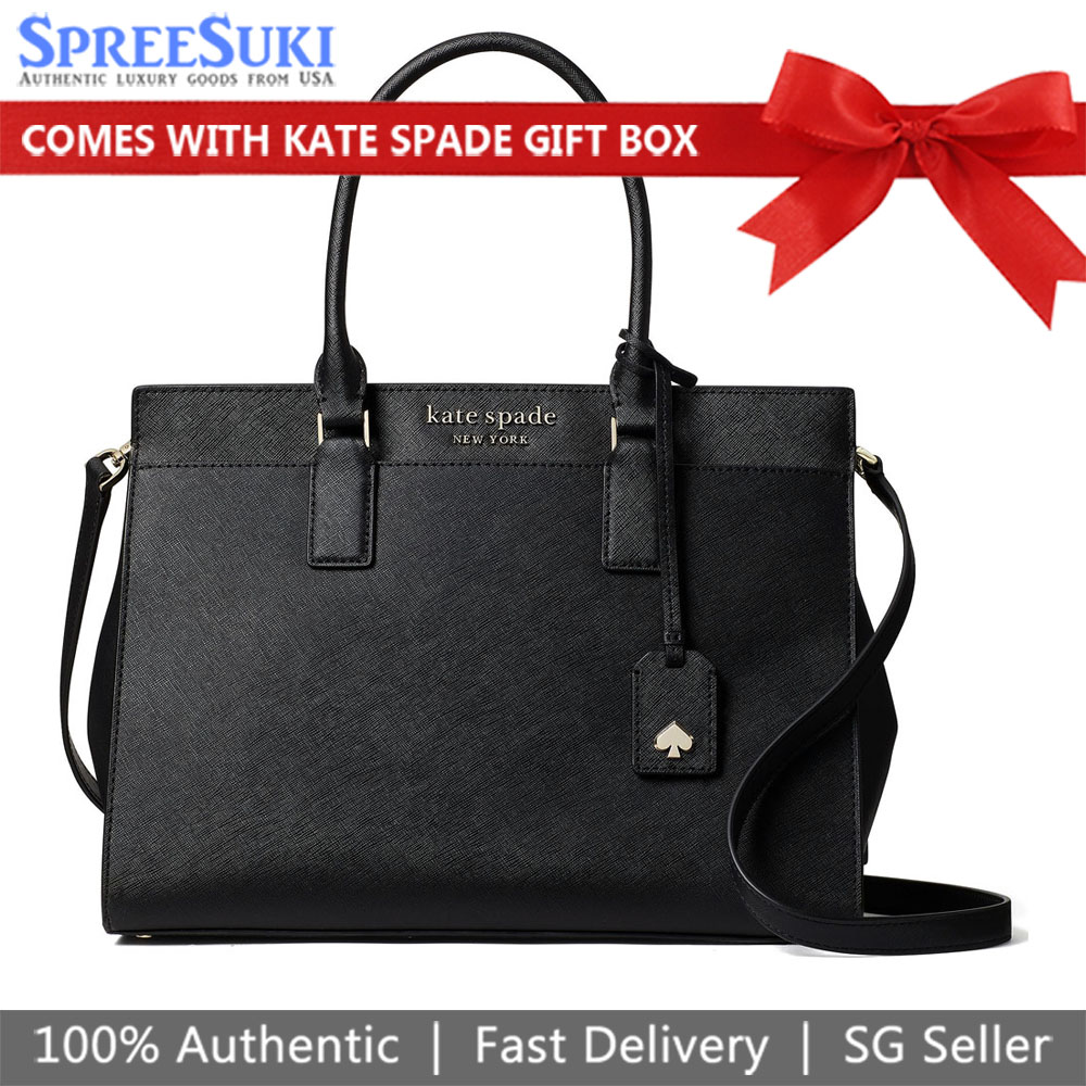 Kate Spade Crossbody Bag Sling Cameron Large Satchel Black # WKRU6764D1