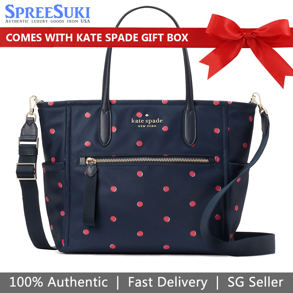 Kate Spade Chelsea Medium Satchel Polka Dot Blue # KA497D2