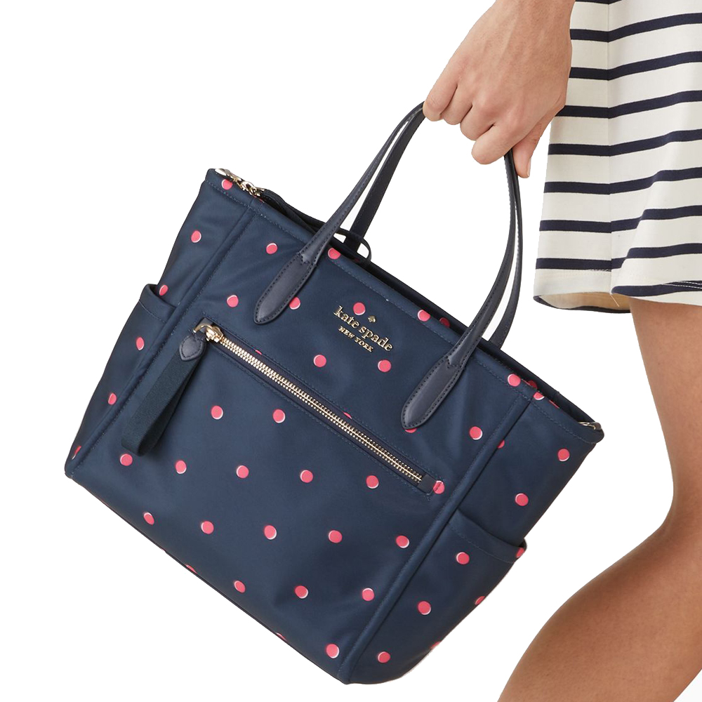 Kate Spade Chelsea Medium Satchel Polka Dot Blue # KA497D2