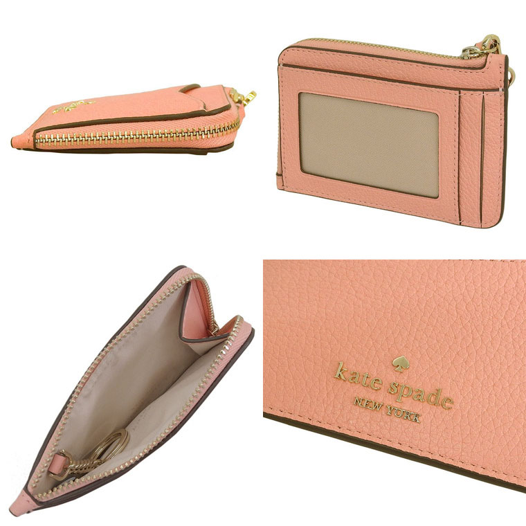 Kate Spade Leila Small Card Holder Wristlet Peachy Rose # WLR00398