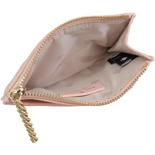 Kate Spade Small Wallet Briar Lane Quilted Mikey Warm Vellum Nude Beige # WLRU5245