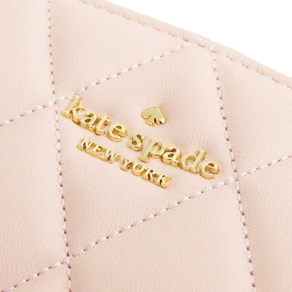 Kate Spade Small Wallet Briar Lane Quilted Mikey Warm Vellum Nude Beige # WLRU5245