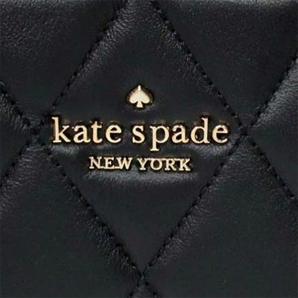 Kate Spade Carey Small Card Holder Smooth Quilted Black # KA598D2