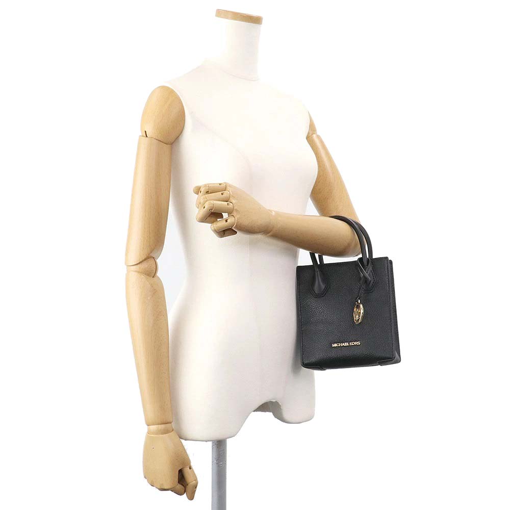 Michael Kors Sling Bag Mercer Extra-Small Pebbled Leather Crossbody Bag Black # 35S1GM9T0L