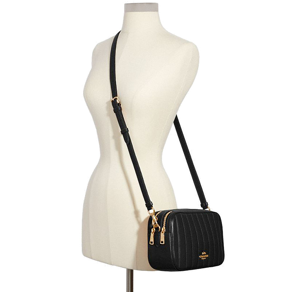 Coach Jes Crossbody With Linear Quilting Black # C1569D1