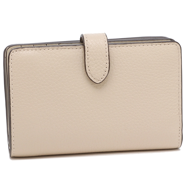 Kate Spade Medium Wallet Leila Colorblock Pebble Leather Medi Light Sand Beige Nude Cream Off White # K6396D2