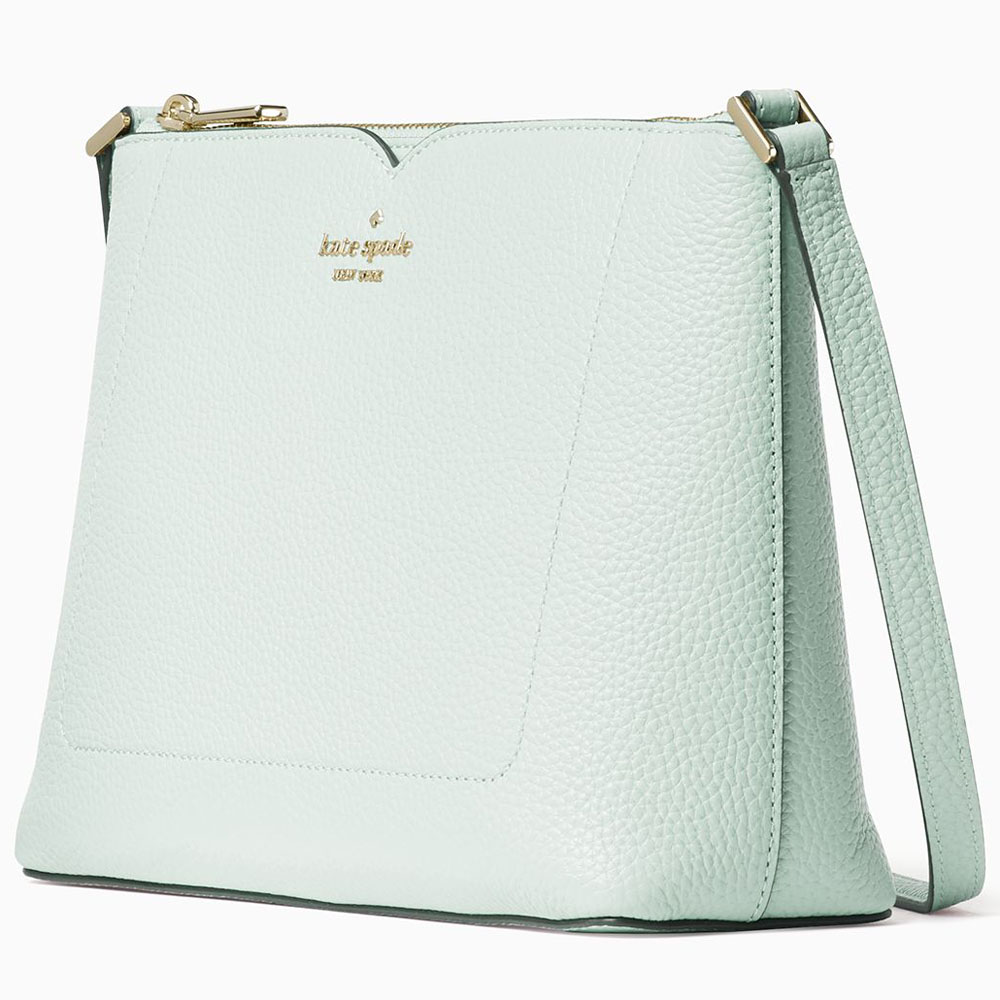 Kate Spade Crossbody Bag Sling Harlow Pebbled Leather Crossbody Seawater # WKR00058D6