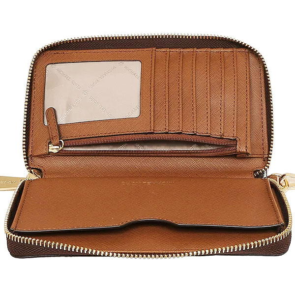 Michael Kors Phone Wallet Jet Set Travel Large Flat Multifunctional Phone Case Wristlet Brown # 35F8GTVW9BD1