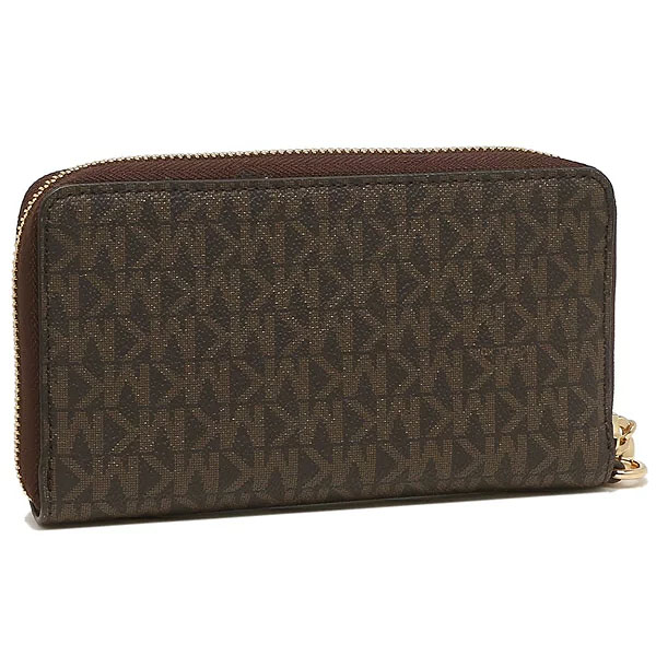 Michael Kors Phone Wallet Jet Set Travel Large Flat Multifunctional Phone Case Wristlet Brown # 35F8GTVW9BD1