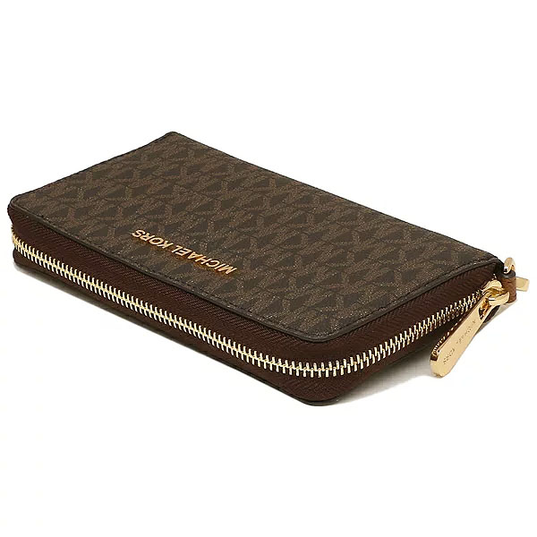 Michael Kors Phone Wallet Jet Set Travel Large Flat Multifunctional Phone Case Wristlet Brown # 35F8GTVW9BD1